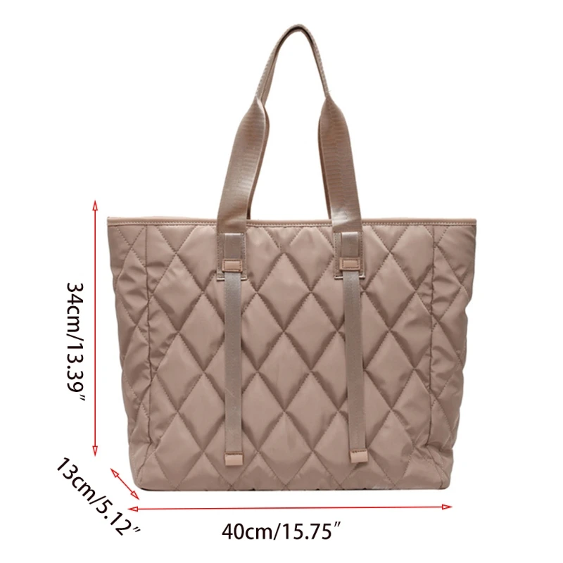 Womens Large Capacity Nylon Tote Bag Vintage Quilted Pattern Solid Color Office Work Travel Casual Shoulder Handbag
Womens Large Capacity Nylon Tote Bag Vintage Quilted Pattern Solid Color Office Work Travel Casual Shoulder Handbag