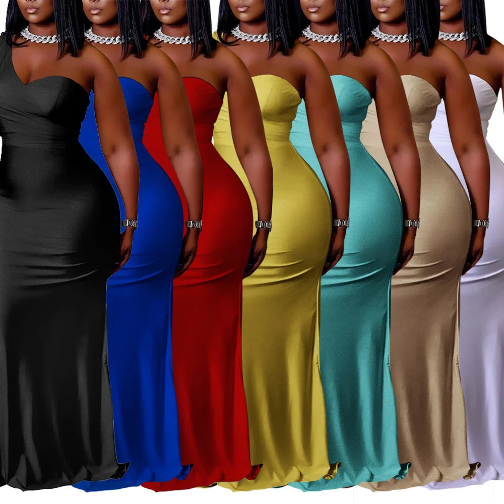 Cutubly One Shoulder Plus Size Dress New Solid Sexy Party Dresses For Women Clubbing Bodycon Elegant Floor Length Sheath Dresses
Cutubly One Shoulder Plus Size Dress New Solid Sexy Party Dresses For Women Clubbing Bodycon Elegant Floor Length Sheath Dresses