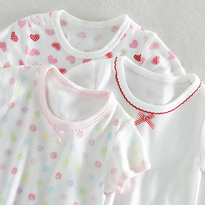 Summer Children's New Children's Clothing Pure Cotton Girls Short-sleeved Girl Baby Bottoming Shirt Thin Section Children Loose
Summer Children's New Children's Clothing Pure Cotton Girls Short-sleeved Girl Baby Bottoming Shirt Thin Section Children Loose