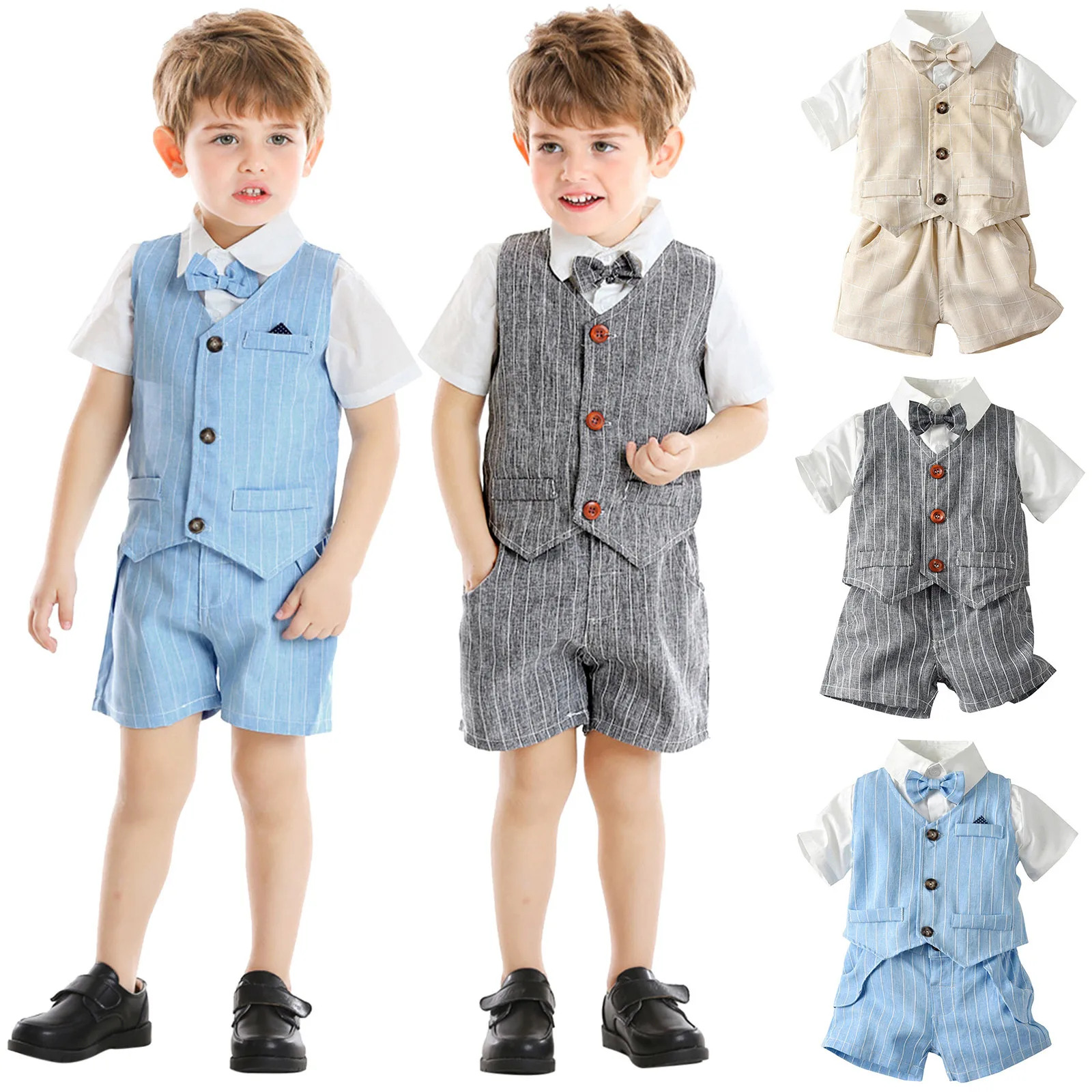 Ishowtienda Spring Autumn Baby Boy Gentleman Suit White Shirt Bow Tie+striped Vest+trousers 3pcs Formal Kids Clothes Set 3m-5t
Ishowtienda Spring Autumn Baby Boy Gentleman Suit White Shirt Bow Tie+striped Vest+trousers 3pcs Formal Kids Clothes Set 3m-5t