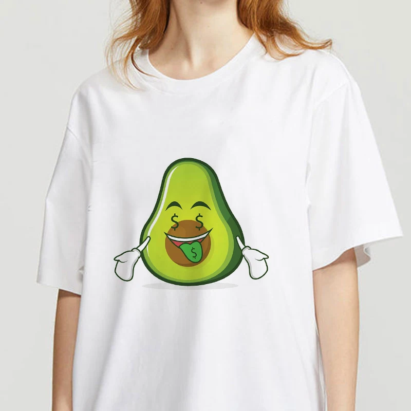 Cartoon Avocado women summer t-shirt Funny Printed short sleeve t-shirt Kawaii Cartoon Graphic Tshirts Girls Tops Tees Female
Cartoon Avocado women summer t-shirt Funny Printed short sleeve t-shirt Kawaii Cartoon Graphic Tshirts Girls Tops Tees Female
