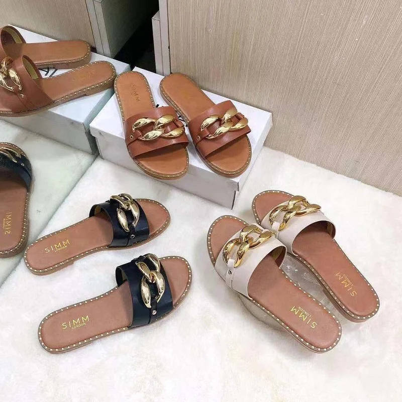 2021 Summer Slippers Women's Shoes Flat Sandals Open Toe Chain Slippers Outdoor Leisure Beach Shoes Roman Style Flat Slippers
2021 Summer Slippers Women's Shoes Flat Sandals Open Toe Chain Slippers Outdoor Leisure Beach Shoes Roman Style Flat Slippers