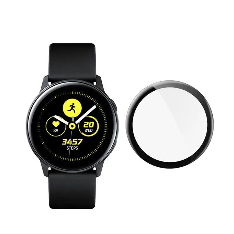 1Set Soft Protective Film Transparent Tempered Glass Screen Protector for Samsung Galaxy Watch ACTIVE Watchband Accessories | Мобильные