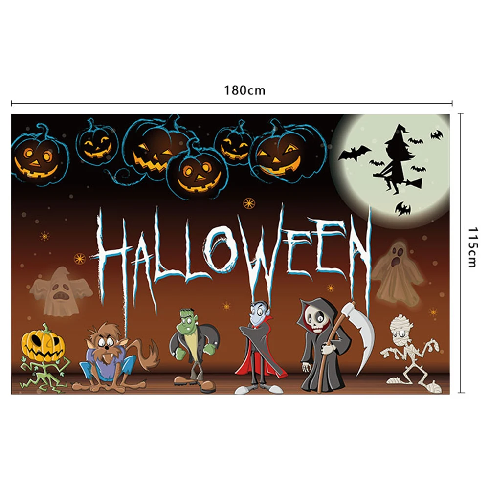 Halloween Decor Banner 180*115cm Home Party Happy Halloween Pull Flag Decorations Celebrate Party Hanging Decor Porch Background
Halloween Decor Banner 180*115cm Home Party Happy Halloween Pull Flag Decorations Celebrate Party Hanging Decor Porch Background