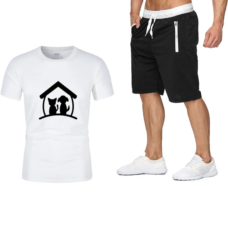 Mens Short sleeve Summer Mens t Shirt Harajuku T-Shirt high quality Cotton T Shirts pants suit Sportswear
Mens Short sleeve Summer Mens t Shirt Harajuku T-Shirt high quality Cotton T Shirts pants suit Sportswear