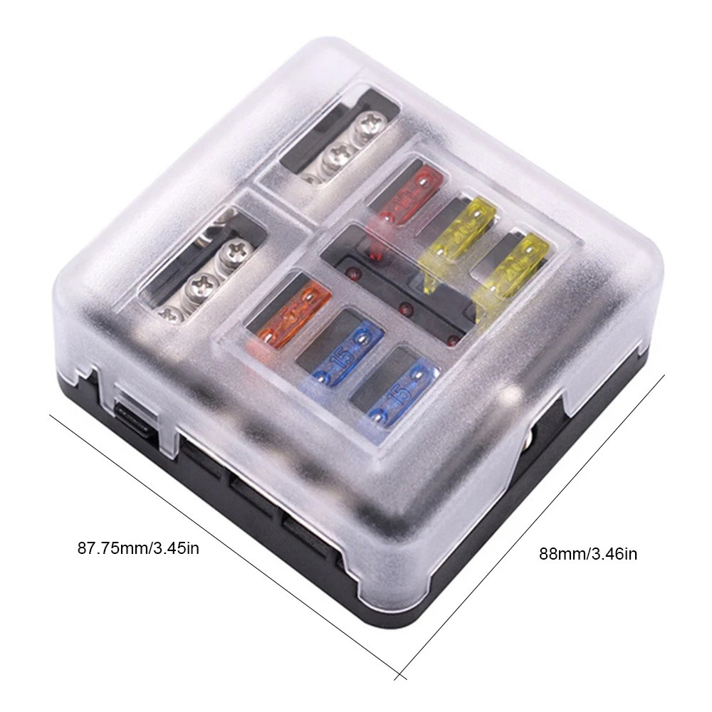 6 Way Auto Car Power Distribution Blade Fuse Holder Box Block Board USCC for Automotive Truck Boat Marine RV Van Vehicle
6 Way Auto Car Power Distribution Blade Fuse Holder Box Block Board USCC for Automotive Truck Boat Marine RV Van Vehicle