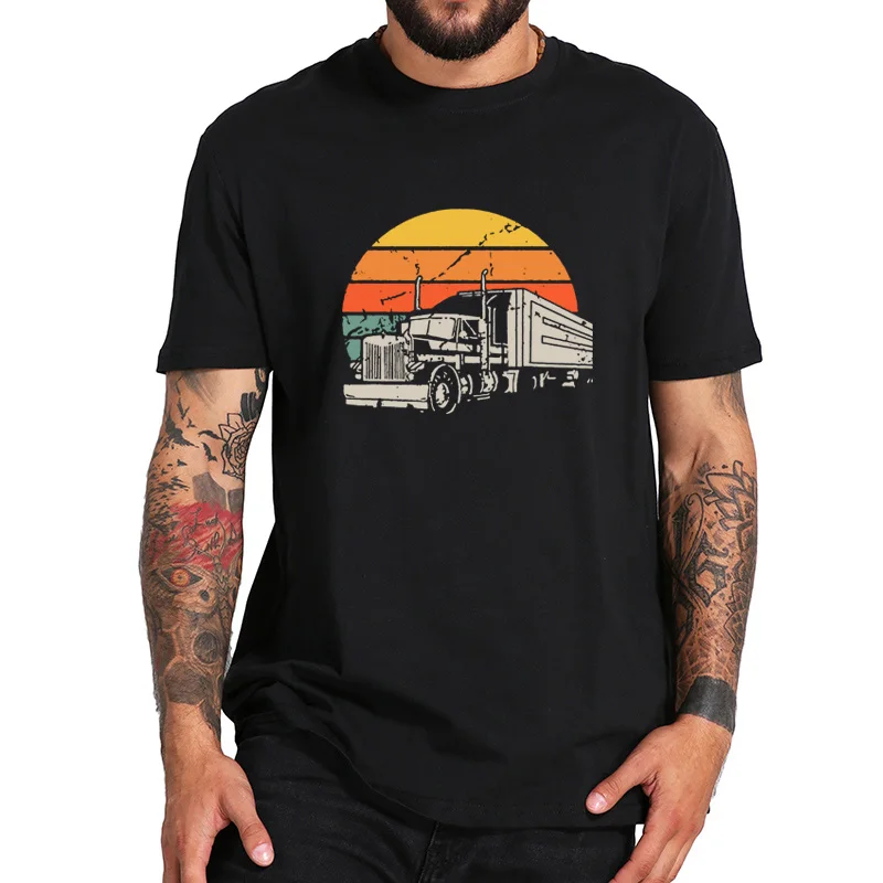 Vintage Truck T Shirt Retro Sun Driving Trucker T-Shirt Simple Design High Quality Short Sleeves Tee Tops 
Vintage Truck T Shirt Retro Sun Driving Trucker T-Shirt Simple Design High Quality Short Sleeves Tee Tops