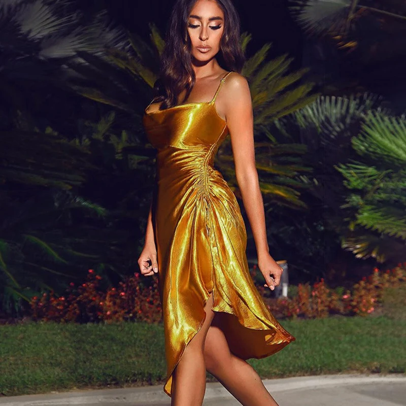 Fashion Dresses Women Casual Sexy Dress Satin Side Slit Suspender Dress Skirt Sexy Solid Color Slim Skirt Summer Dress 2021
Fashion Dresses Women Casual Sexy Dress Satin Side Slit Suspender Dress Skirt Sexy Solid Color Slim Skirt Summer Dress 2021