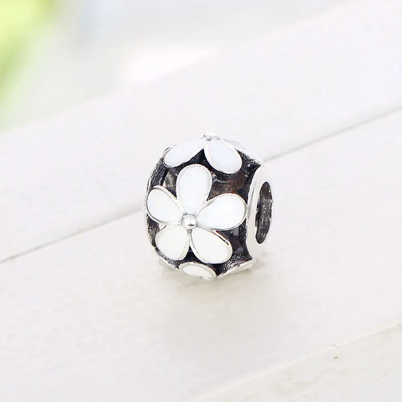 Fit Original Brand Charm Bracelet 100% 925 Sterling Silver Hollow White Enamel Flower Interlinked Bead Making Women Berloque
Fit Original Brand Charm Bracelet 100% 925 Sterling Silver Hollow White Enamel Flower Interlinked Bead Making Women Berloque
