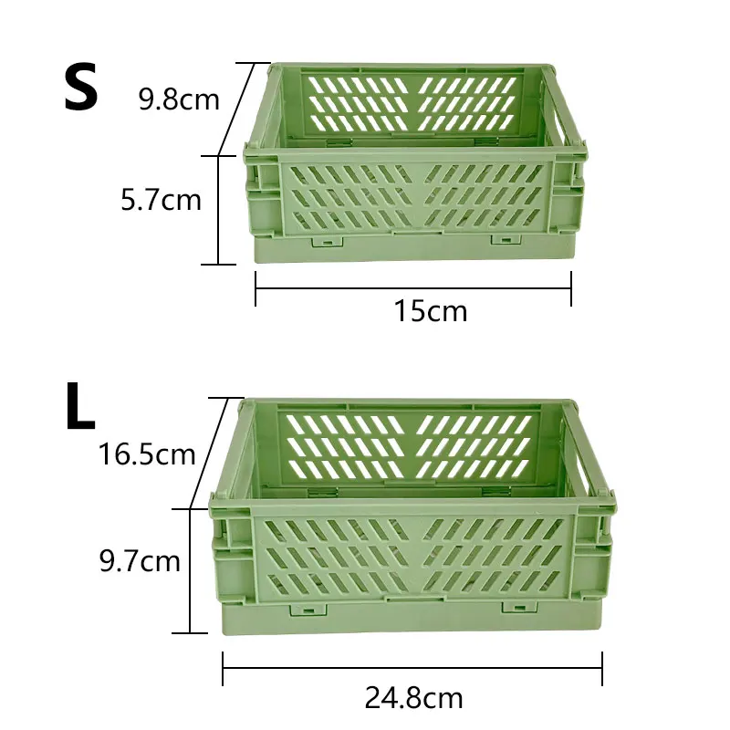 Mini folding plastic storage basket household hand account tape stationery skin care products organize storage box
Mini folding plastic storage basket household hand account tape stationery skin care products organize storage box
