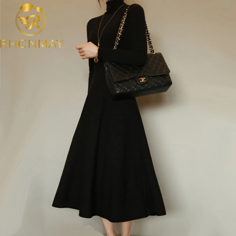 2020 New Solid color monotony Sweater Dress Women Autumn Winter Casual Long Sleeve Dresses Long style Knitted Clothes
2020 New Solid color monotony Sweater Dress Women Autumn Winter Casual Long Sleeve Dresses Long style Knitted Clothes