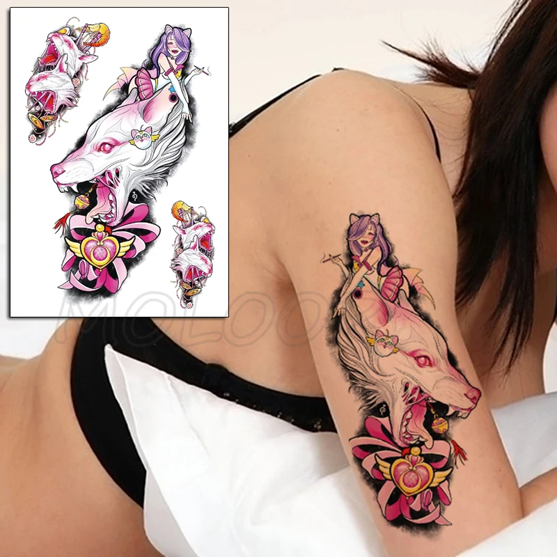 Tattoo Sticker Cartoon Girl Wolf Love Heart Wings Waist Arm Tattoos Temporary Fake Tatoo for Women Kids Body Art
Tattoo Sticker Cartoon Girl Wolf Love Heart Wings Waist Arm Tattoos Temporary Fake Tatoo for Women Kids Body Art