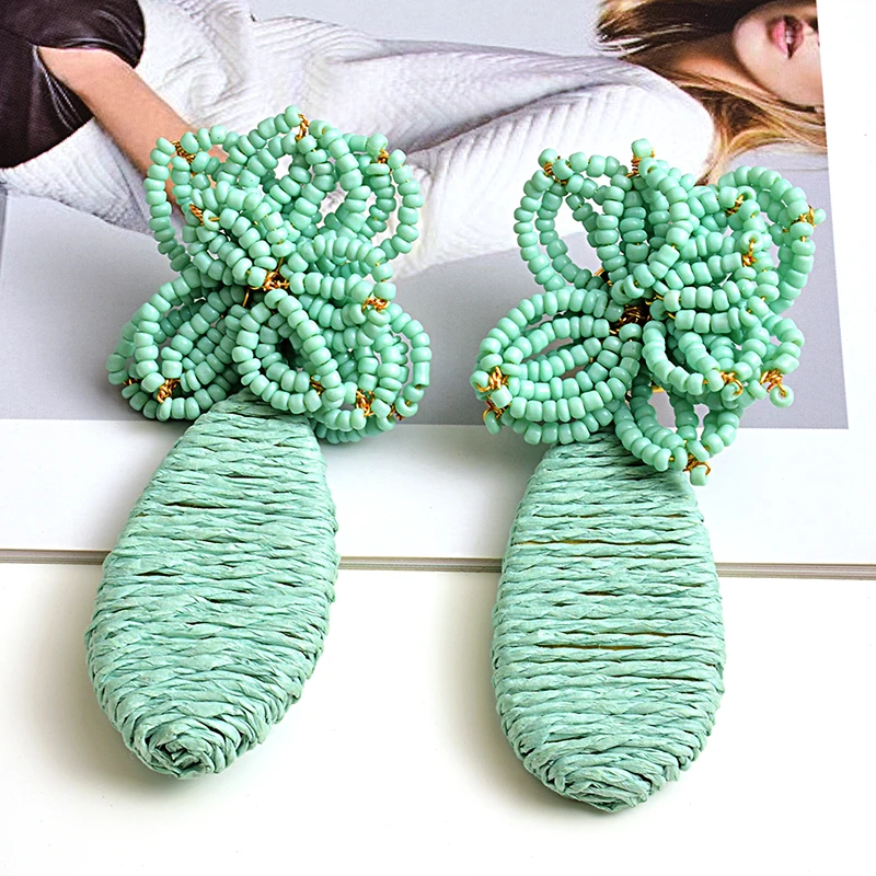 Exaggerated Big Earrings Statement High-quality Handmade Beads Flowers Long Drop Earring New Jewelry Accessories For Women
Exaggerated Big Earrings Statement High-quality Handmade Beads Flowers Long Drop Earring New Jewelry Accessories For Women
