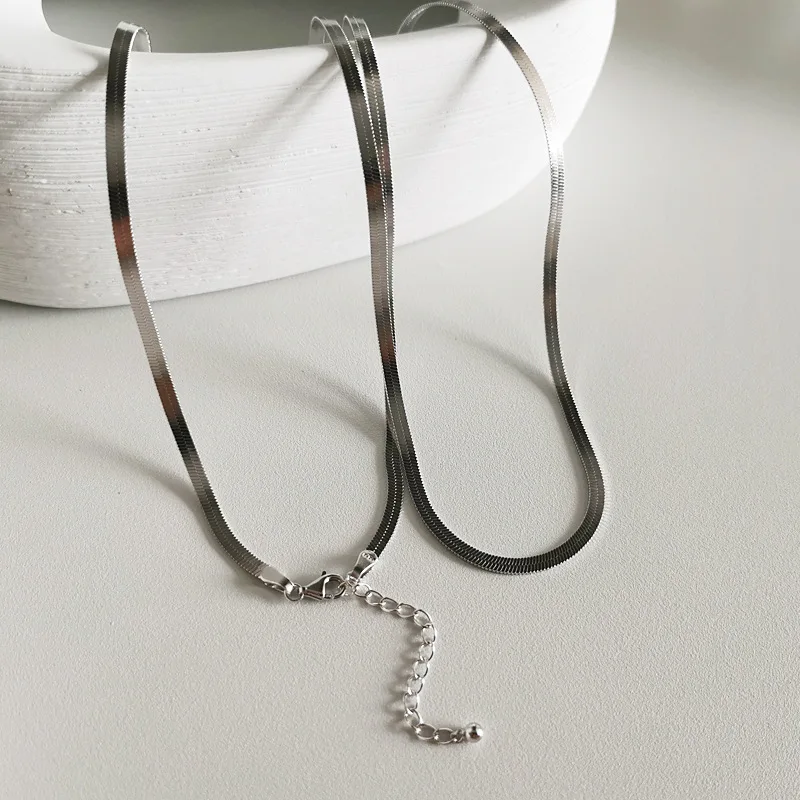 Silvology 925 Sterling Silver 39/44CM Flat Snake Chain Choker Necklace Nordic INS Blade Chain Necklace for Women Simple Jewelry
Silvology 925 Sterling Silver 39/44CM Flat Snake Chain Choker Necklace Nordic INS Blade Chain Necklace for Women Simple Jewelry