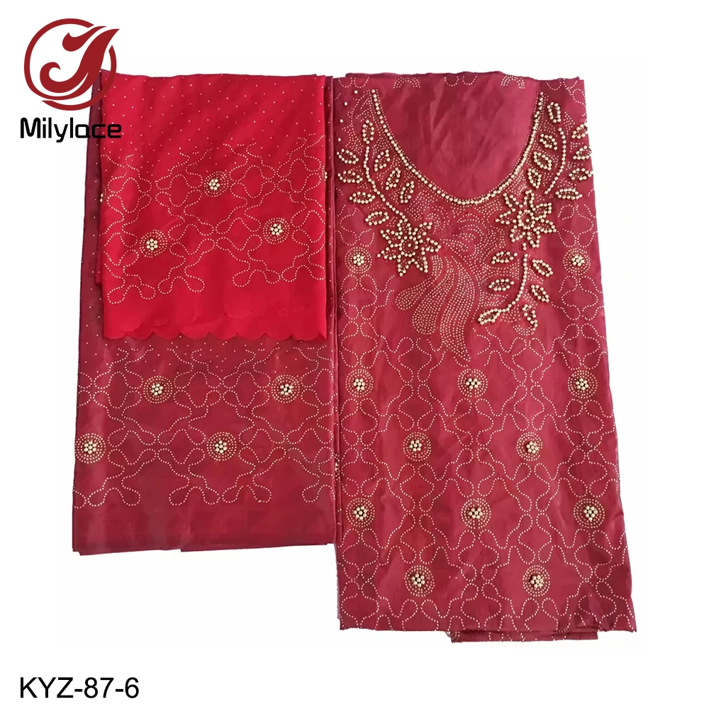 New Bazin Riche Getzner with Stones & Beads Bridal Lace Fabric African Bazin Cotton Lace 9yard for Set of Clothing Fabric KYZ-87
New Bazin Riche Getzner with Stones & Beads Bridal Lace Fabric African Bazin Cotton Lace 9yard for Set of Clothing Fabric KYZ-87