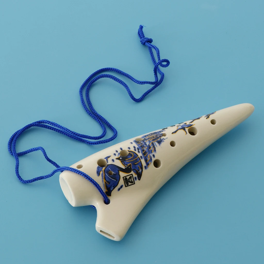 12 отверстий C Key Ocarina Flute Legend of ручной рисунок шаблон Профессиональный народный