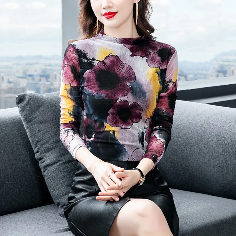 2021 New Fall Winter Women Floral Pattern Thick Warm Top Shirt , Woman Autumn Spring Fashion 3xl 4xl Flower Mesh Tops Shirts
2021 New Fall Winter Women Floral Pattern Thick Warm Top Shirt , Woman Autumn Spring Fashion 3xl 4xl Flower Mesh Tops Shirts