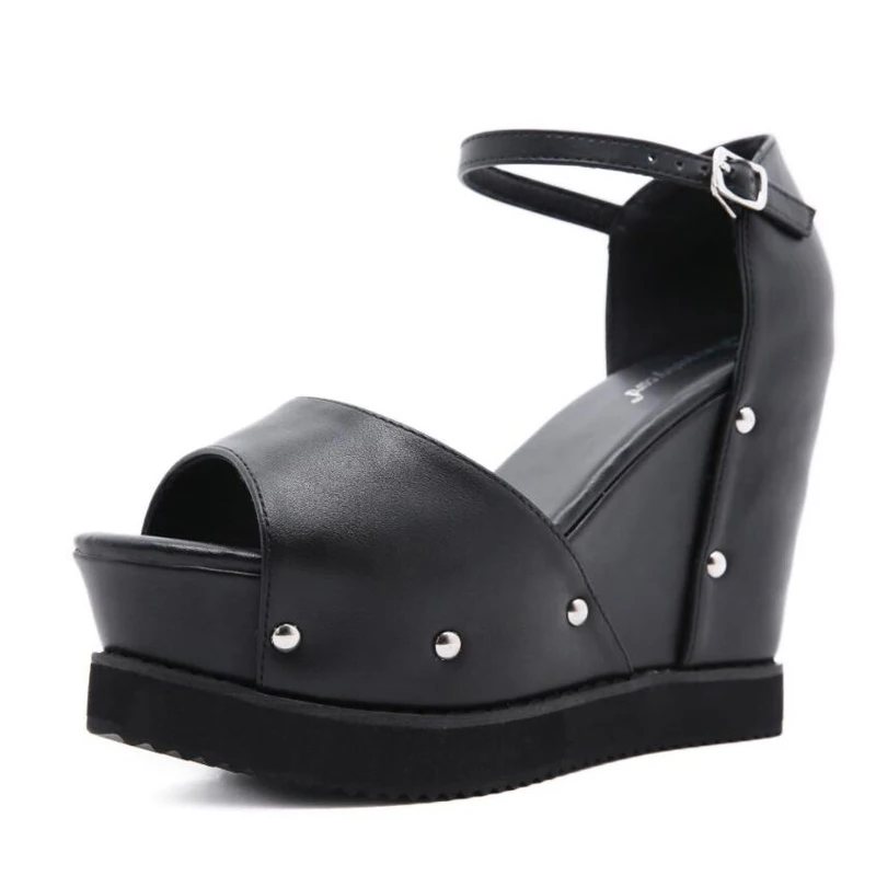 Wedges Women's Sandals Chunky Sandals Platform heels Female Platform Buckle Strap Street Summer Shoes Punk Black Gothic shoes
Wedges Women's Sandals Chunky Sandals Platform heels Female Platform Buckle Strap Street Summer Shoes Punk Black Gothic shoes