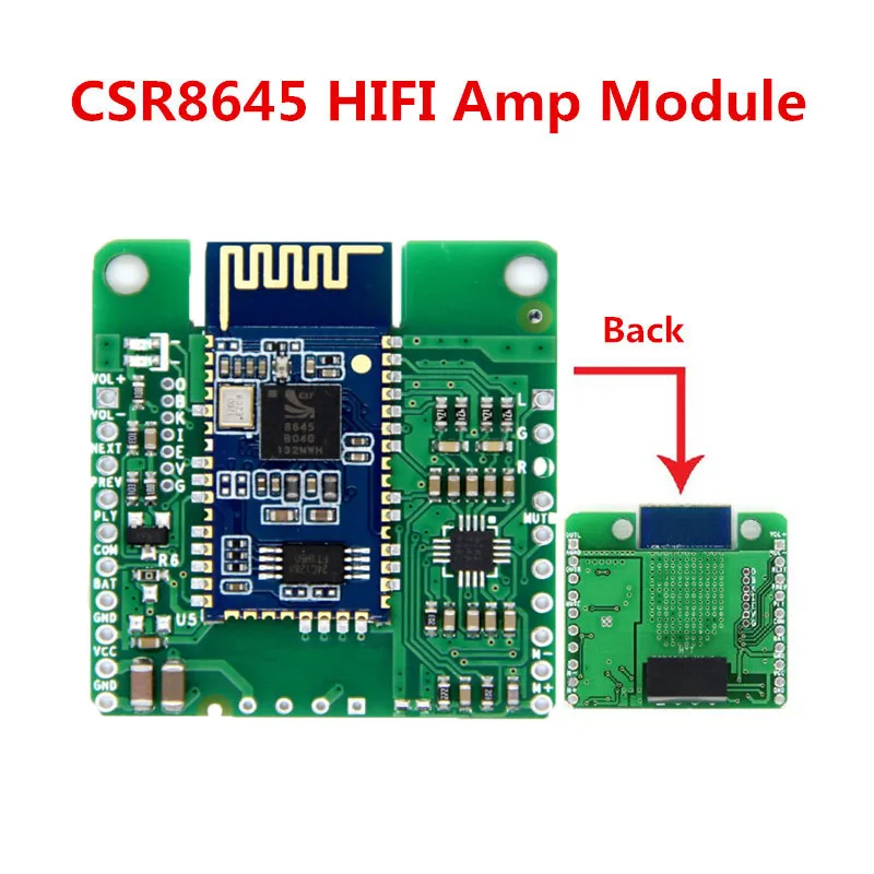 DC 12V/5V CSR8645 APT-X Lossless Music Hifi 4.0 Receiver Board Amplifier Module for Audio Car Amplifier Speaker
DC 12V/5V CSR8645 APT-X Lossless Music Hifi 4.0 Receiver Board Amplifier Module for Audio Car Amplifier Speaker