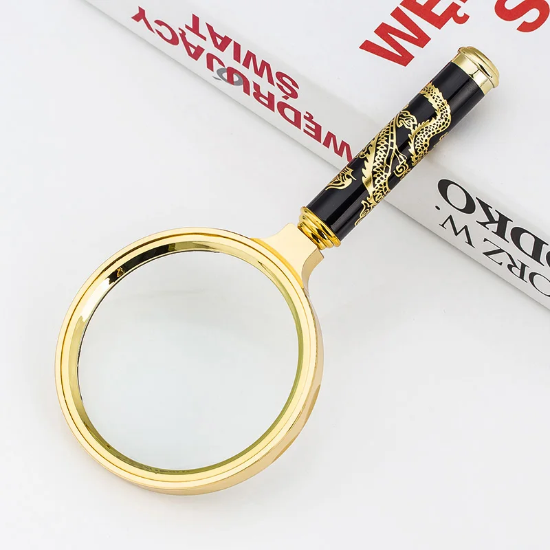 10X Portable Handheld HD Reading Magnifier Glass Eye Loupe Dragon Pattern Handle Reading Books Newspapers Insect Observation
10X Portable Handheld HD Reading Magnifier Glass Eye Loupe Dragon Pattern Handle Reading Books Newspapers Insect Observation
