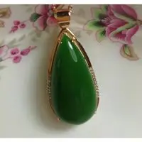 Silver Embeded Jade Pendant 925 Sterling Silver Women's Drop-Shaped Xinjiang Hetian Jade Green Jade Spinach Green Necklace J
Silver Embeded Jade Pendant 925 Sterling Silver Women's Drop-Shaped Xinjiang Hetian Jade Green Jade Spinach Green Necklace J