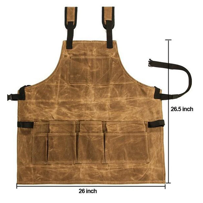 Apron Collector Canvas Oil Wax Cloth Multiple Pockets Tools Storage Apron Waterproof for BBQ Men
Apron Collector Canvas Oil Wax Cloth Multiple Pockets Tools Storage Apron Waterproof for BBQ Men