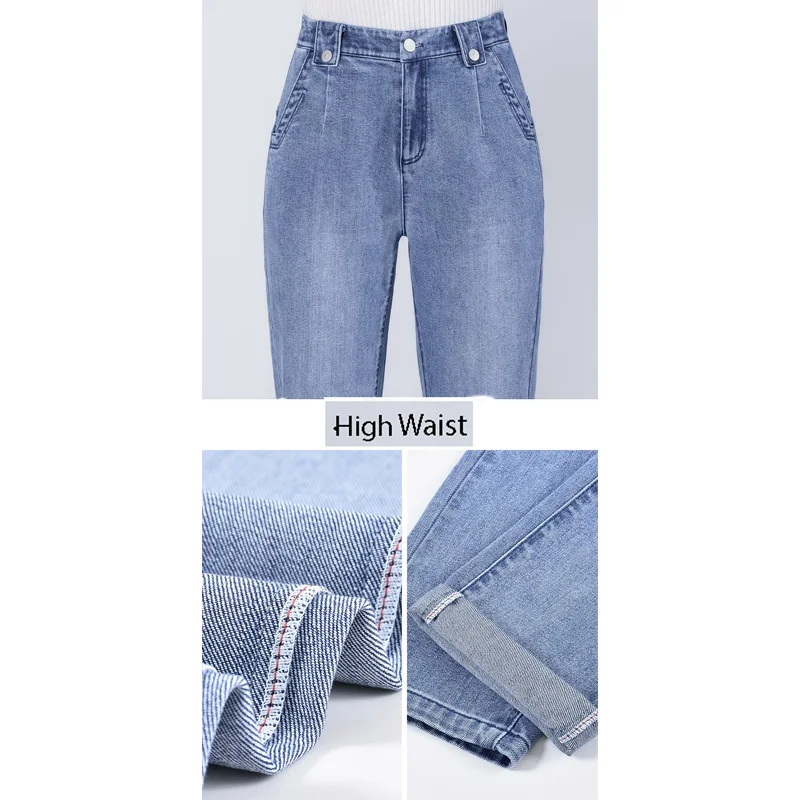 Women's High Elastic Waist Plus Size S-5XL Jeans for Girls Four Season Harem Pants Women's Cropped Trousers Boyfriend Mom Pants
Women's High Elastic Waist Plus Size S-5XL Jeans for Girls Four Season Harem Pants Women's Cropped Trousers Boyfriend Mom Pants