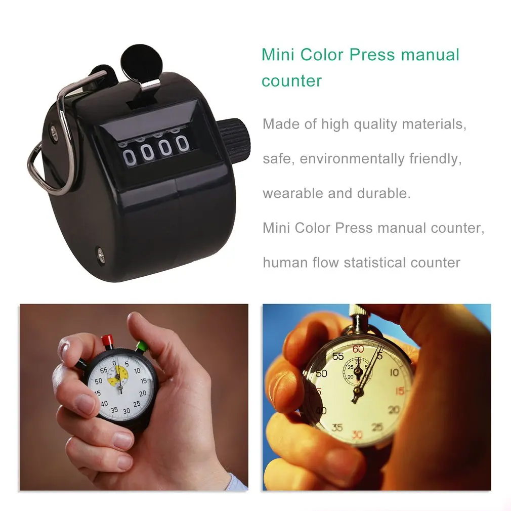 Clicker 4 Digit Number Counters Plastic Shell Hand Finger Display Manual Counting Tally Clicker Timer Soccer Golf Counter dropsh
Clicker 4 Digit Number Counters Plastic Shell Hand Finger Display Manual Counting Tally Clicker Timer Soccer Golf Counter dropsh