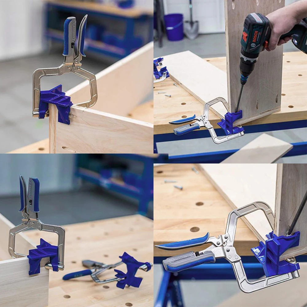 Auto-Adjustable Fixed Punch 90 Woodworking Corner Clamp Right Angle Clamps Suitable For Woodworking Corners
Auto-Adjustable Fixed Punch 90 Woodworking Corner Clamp Right Angle Clamps Suitable For Woodworking Corners