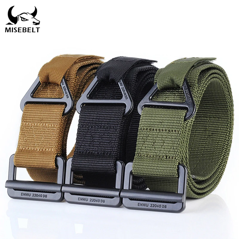 Simple black metal buckle tactical belt army combat training quality nylon unisex sports belt outdoor sports accessories
Simple black metal buckle tactical belt army combat training quality nylon unisex sports belt outdoor sports accessories