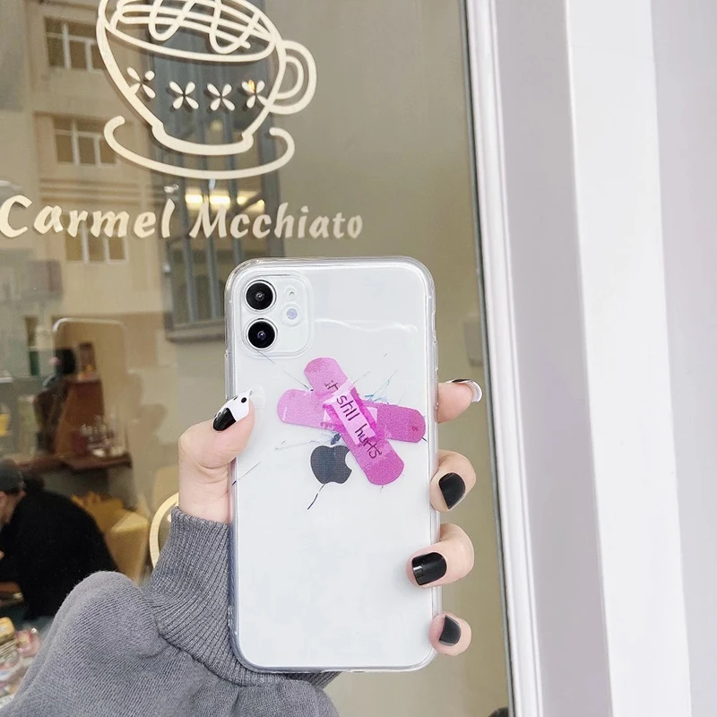 Hot Transparent cute funny ok bandage soft silicon phone case for iphone 12 11 Pro 7 8 plus X XS XR MAX fashion protect cover
Hot Transparent cute funny ok bandage soft silicon phone case for iphone 12 11 Pro 7 8 plus X XS XR MAX fashion protect cover
