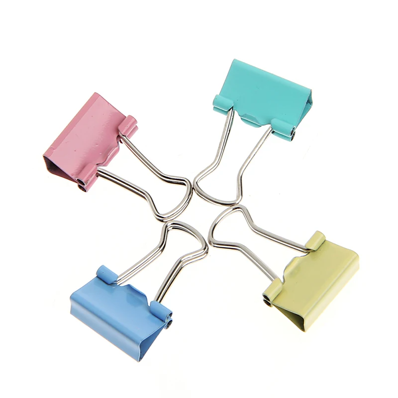 60Pcs Colorful Metal Binder Clips File Paper Clip Office Supplies 15mm Width 
60Pcs Colorful Metal Binder Clips File Paper Clip Office Supplies 15mm Width