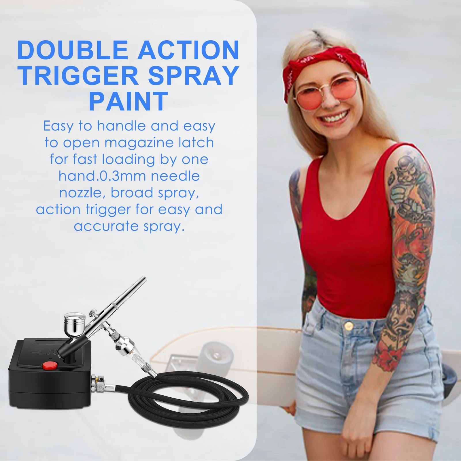 Airbrush Gravity Feed Dual Action Air Compressor Kit For Art Painting Tattoo Craft Cake Spray Model Air Brush Nail Tool Set
Airbrush Gravity Feed Dual Action Air Compressor Kit For Art Painting Tattoo Craft Cake Spray Model Air Brush Nail Tool Set