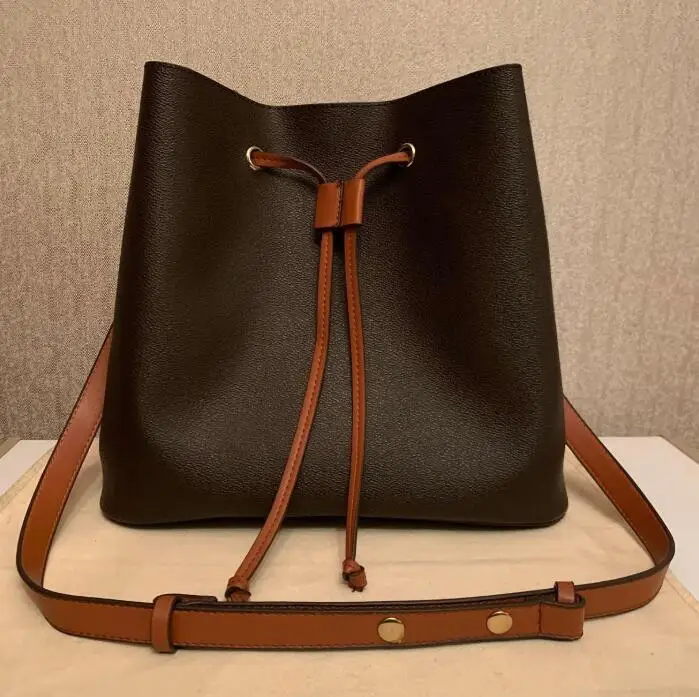 

NEW Hot Solds Luxurys Designers NEONOE Bucket Handbags Flower Purses Women Tote Brand Letter Leather Shoulder Bag Messenger Bag