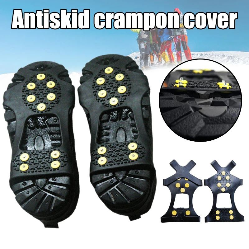 10 Spikes Lightweight Crampons Non-Slip Ice Cleat Portable Outdoor Sport Supplies for Hiking Climbing Walking MC889
10 Spikes Lightweight Crampons Non-Slip Ice Cleat Portable Outdoor Sport Supplies for Hiking Climbing Walking MC889