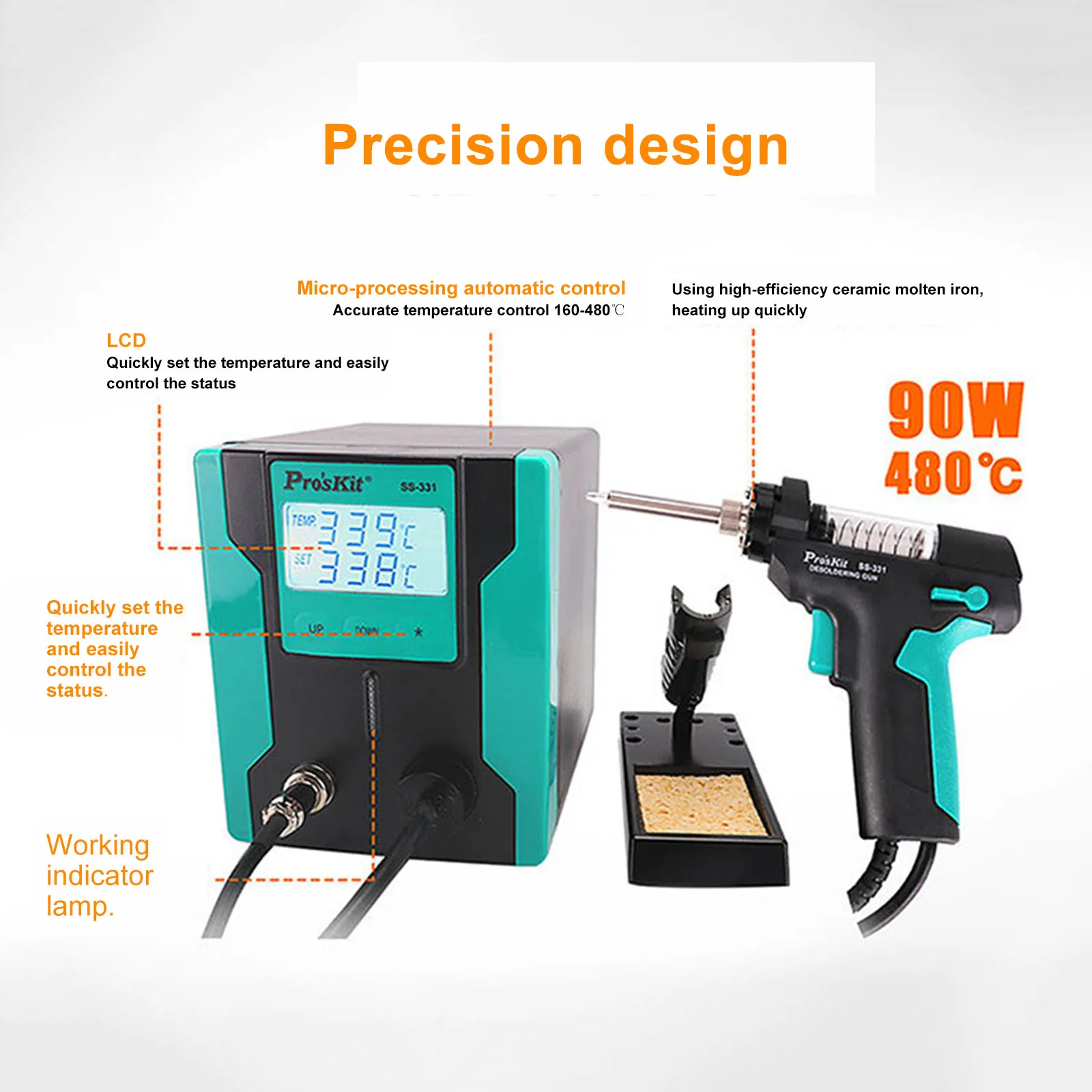 SS-331H Electric Solder Suction Gun Digital Display LCD Electric Desoldering Pump BGA Vacuum Solder Sucker Gun Auto Sleep
SS-331H Electric Solder Suction Gun Digital Display LCD Electric Desoldering Pump BGA Vacuum Solder Sucker Gun Auto Sleep