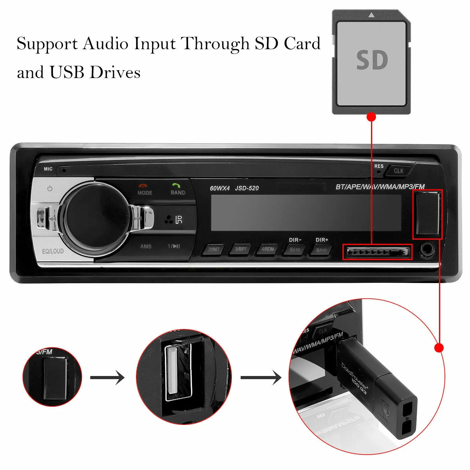 Автомобильный MP3 плеер Bluetooth гарнитура Черный стерео аудио хост плеер встроенный MP3/USB/SD/FM автомобильные аксессуары
Автомобильный MP3 плеер Bluetooth гарнитура Черный стерео аудио хост плеер встроенный MP3/USB/SD/FM автомобильные аксессуары