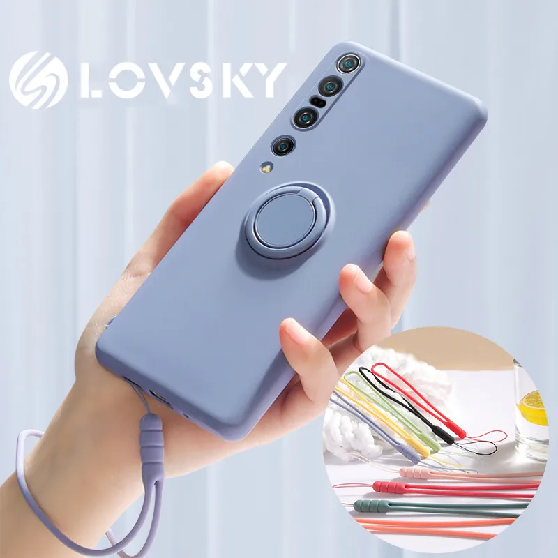 Liquid Silicone Ring Holder Phone Case For Xiaomi POCO X3 NFC Mi 11 Mi 10 T Lite Redmi Note 9 Pro K30 Pro Soft Strap Back Cover
Liquid Silicone Ring Holder Phone Case For Xiaomi POCO X3 NFC Mi 11 Mi 10 T Lite Redmi Note 9 Pro K30 Pro Soft Strap Back Cover