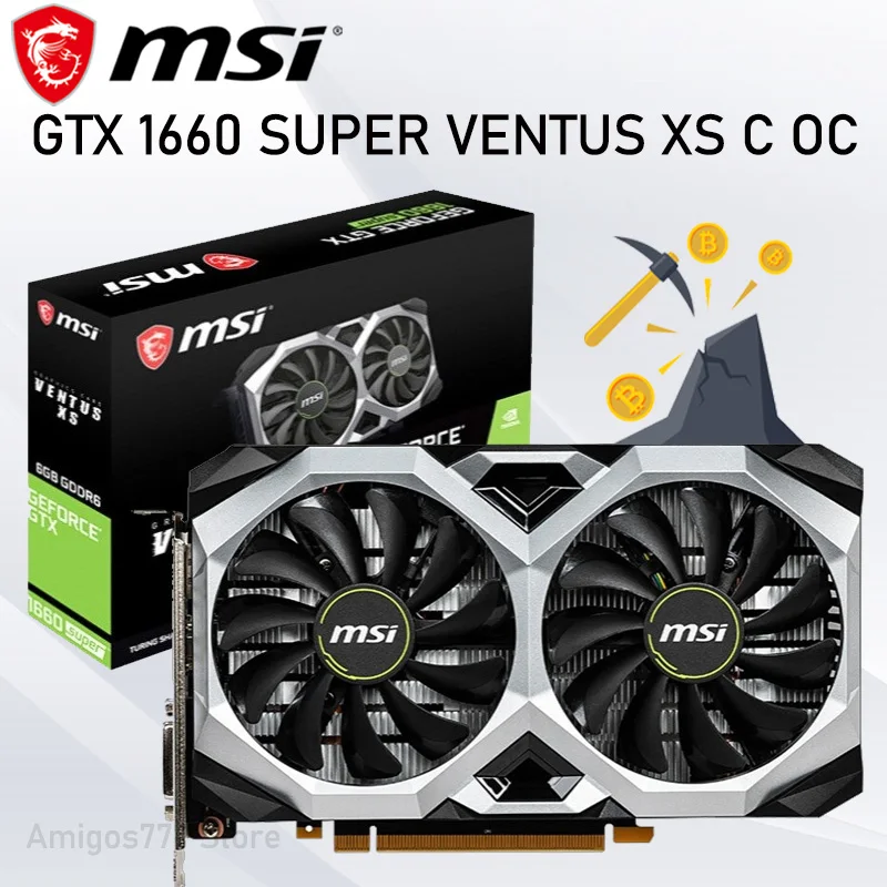 GDDR6 MSI GeForce GTX 1660 SUPER VENTUS XS C OC Graphics Card 192bit PCI Express 3.0 16X GTX 1660 SUPER Gaming Video Card New
GDDR6 MSI GeForce GTX 1660 SUPER VENTUS XS C OC Graphics Card 192bit PCI Express 3.0 16X GTX 1660 SUPER Gaming Video Card New