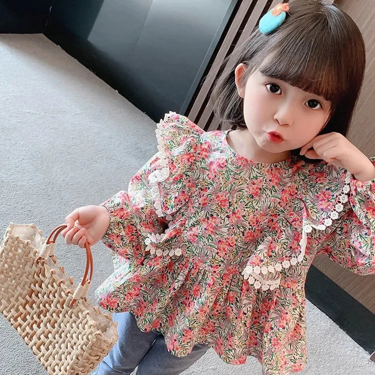 Girl's spring shirt new little children's wear lotus leaf edge rag doll shirt Princess wind and air baby kids girl's tops P4 227
Girl's spring shirt new little children's wear lotus leaf edge rag doll shirt Princess wind and air baby kids girl's tops P4 227