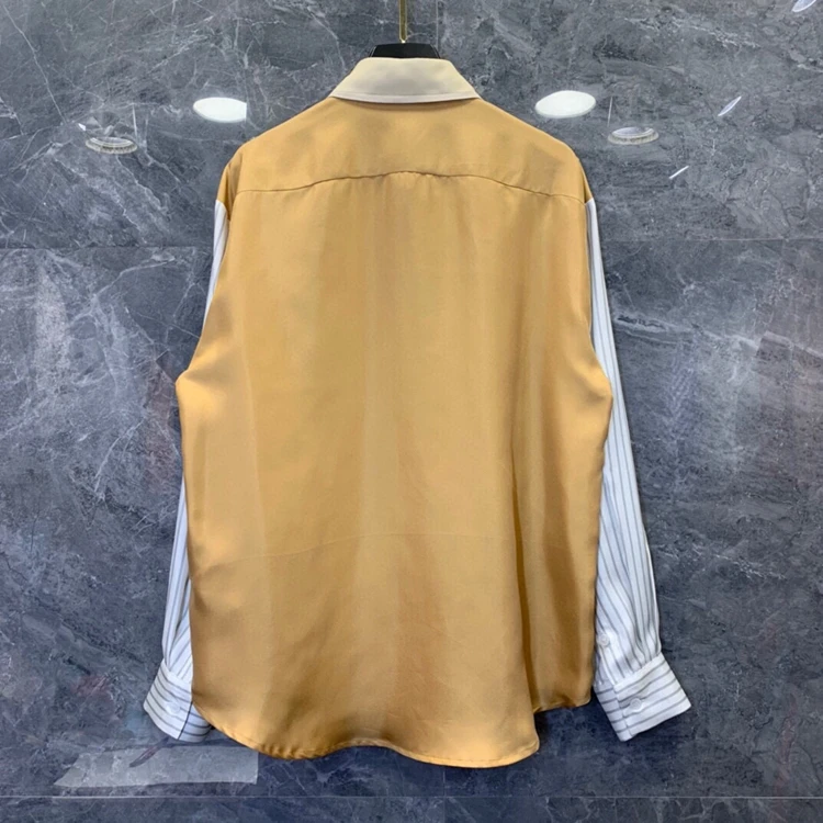 2021 spring new women's fashion Lapel single pocket decorative color matching long sleeve versatile top 303
2021 spring new women's fashion Lapel single pocket decorative color matching long sleeve versatile top 303
