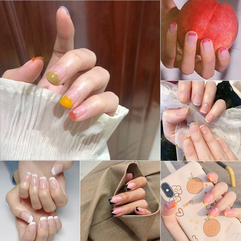 French Round Fake Nails Nail Art Tips Press on False Tipsy with Glue Stick Designs Nail Extension Manicure Decoration Tools
French Round Fake Nails Nail Art Tips Press on False Tipsy with Glue Stick Designs Nail Extension Manicure Decoration Tools