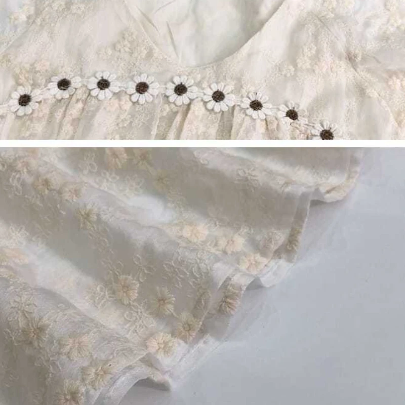 Women Blouse Fashion Embroidery Elegant Puff Sleeve O-neck Baggy Spring Casual Feminine Party All-match Solid Dating Lovely Cozy
Women Blouse Fashion Embroidery Elegant Puff Sleeve O-neck Baggy Spring Casual Feminine Party All-match Solid Dating Lovely Cozy