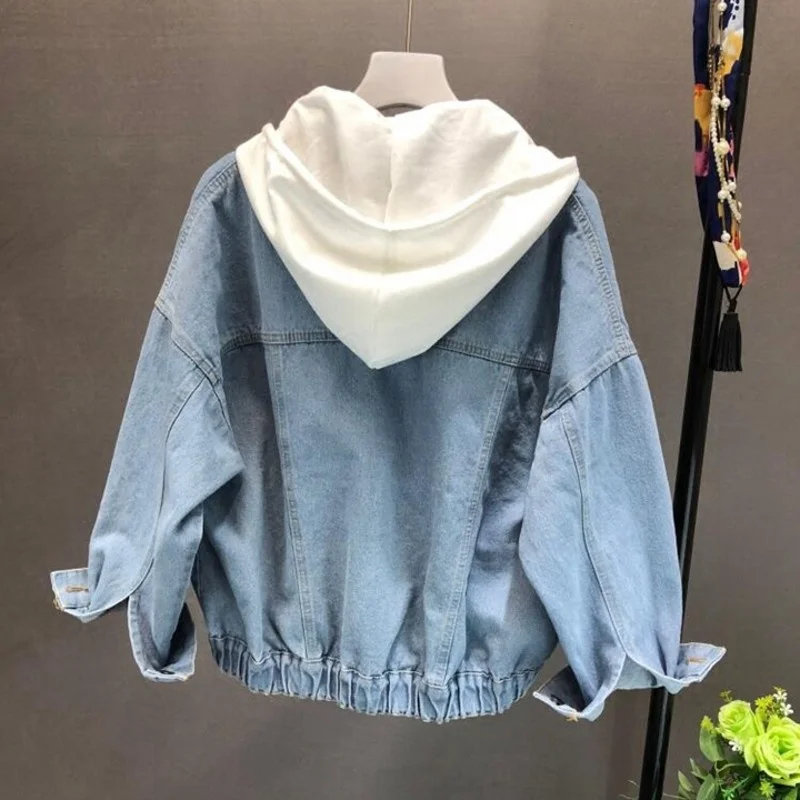 New Detachable Hoodies Jeans Jacket Student Casual Solid Blue Loose Single Breasted Biker Denim Coat Chaquetas Mujer S-XL
New Detachable Hoodies Jeans Jacket Student Casual Solid Blue Loose Single Breasted Biker Denim Coat Chaquetas Mujer S-XL