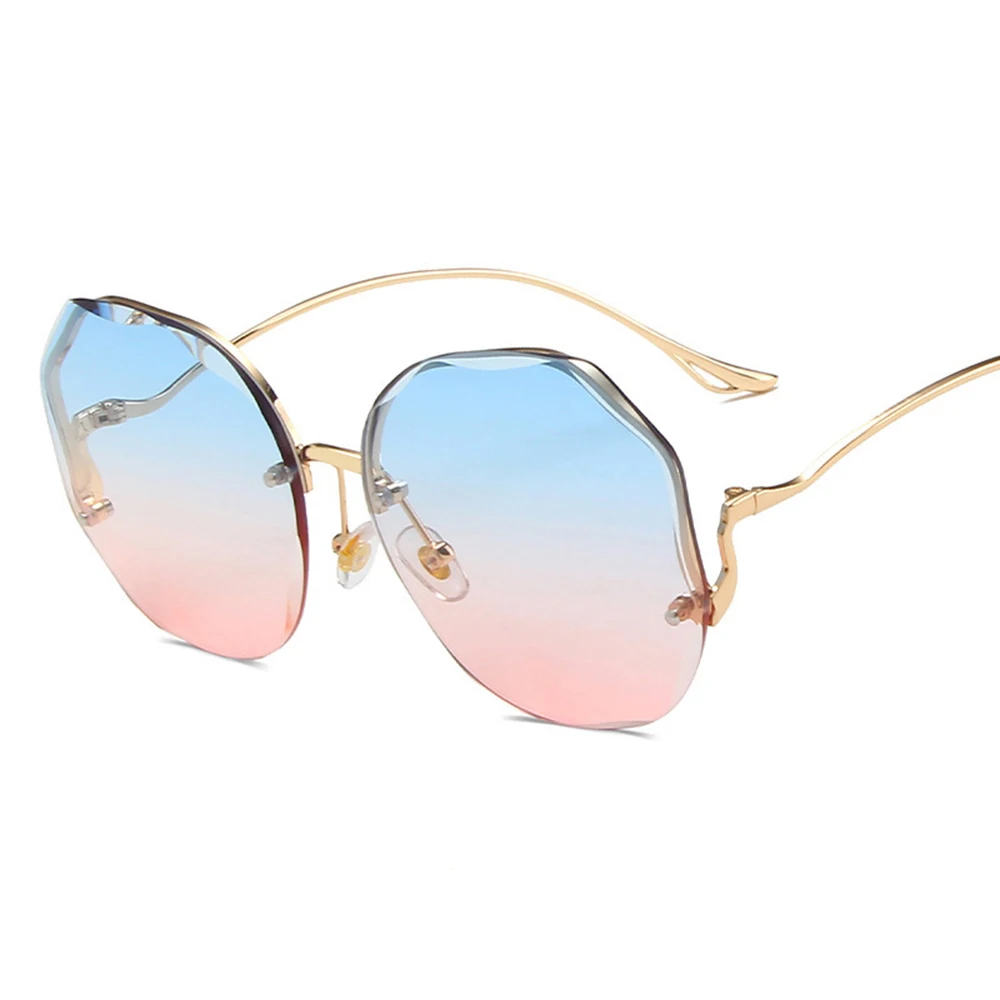 Klassnum Fashion Gradient Sunglasses Rimless Sun Glasses Female Cutting Lens Ladies Frameless Metal Eyeglasses Uv400
Klassnum Fashion Gradient Sunglasses Rimless Sun Glasses Female Cutting Lens Ladies Frameless Metal Eyeglasses Uv400