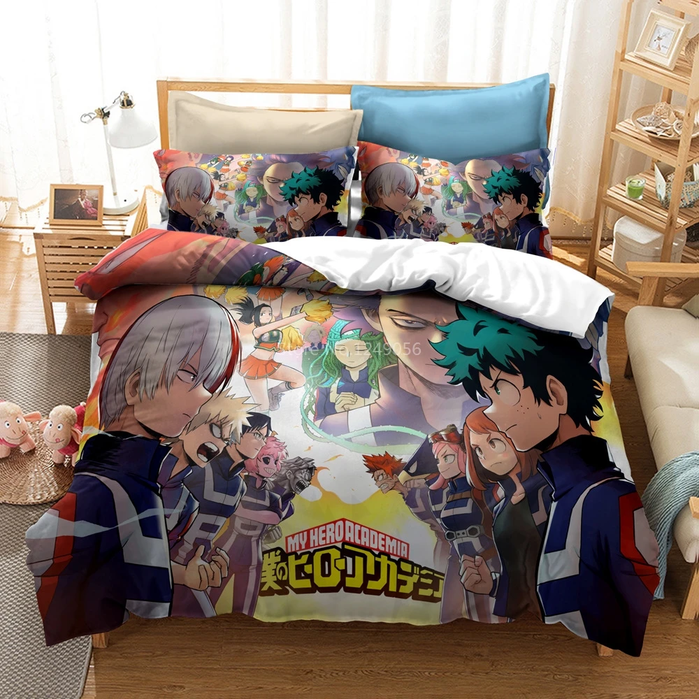 Cartoon My Hero Academia Bedding Set Printed Midoriya Izuku Duvet Cover Set with Pillowcase Home Textile Twin Queen King Size
Cartoon My Hero Academia Bedding Set Printed Midoriya Izuku Duvet Cover Set with Pillowcase Home Textile Twin Queen King Size