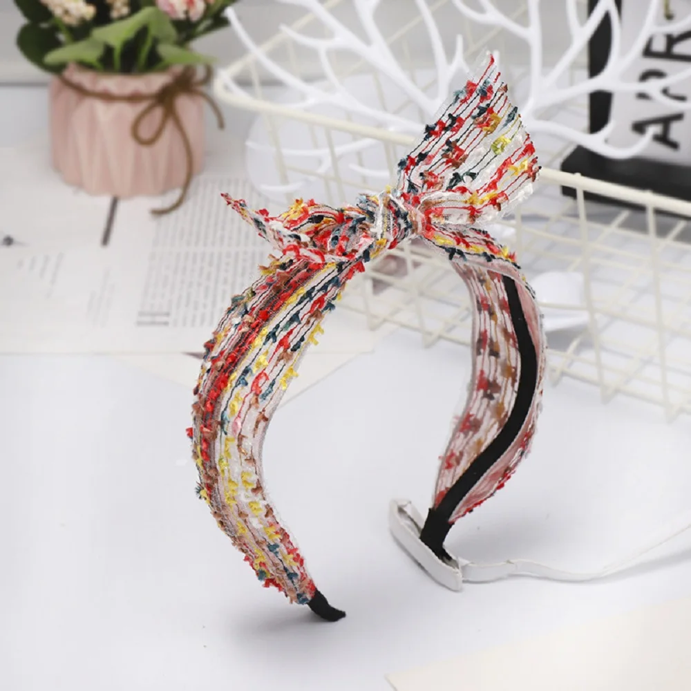 Fashion Women Hairband Sweet Girls Elegant Knotted Bow Pearl Flower Headband Ladies Summer Colorful Hair Hoop Headdress
Fashion Women Hairband Sweet Girls Elegant Knotted Bow Pearl Flower Headband Ladies Summer Colorful Hair Hoop Headdress