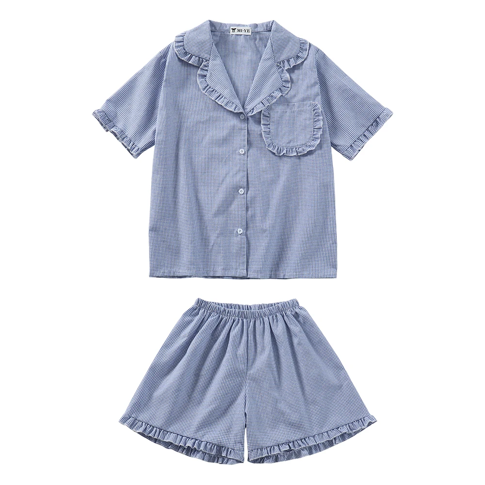 Cotton and Linen Pajamas Suit Home Wear for Women 2021 Summer New Loose Sweet Plaid Suit Collar Lace Cropped Pants
Cotton and Linen Pajamas Suit Home Wear for Women 2021 Summer New Loose Sweet Plaid Suit Collar Lace Cropped Pants