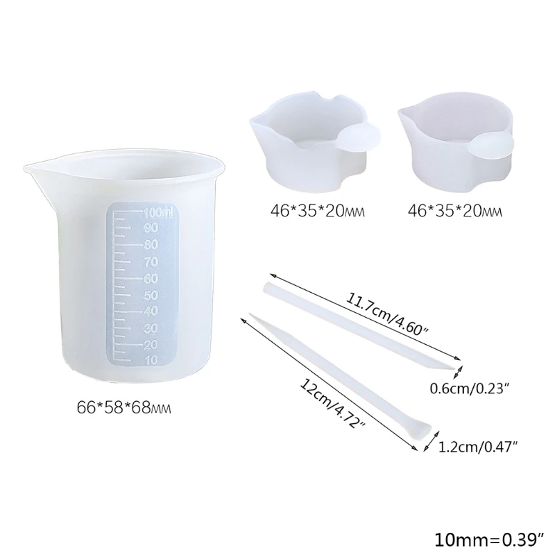1 Set Nonstick Silicone Measuring Cup Card Slot Cup Dispensing Cup Stirrer Stirring Rods DIY Handmade UV Epoxy Resin Kit
1 Set Nonstick Silicone Measuring Cup Card Slot Cup Dispensing Cup Stirrer Stirring Rods DIY Handmade UV Epoxy Resin Kit