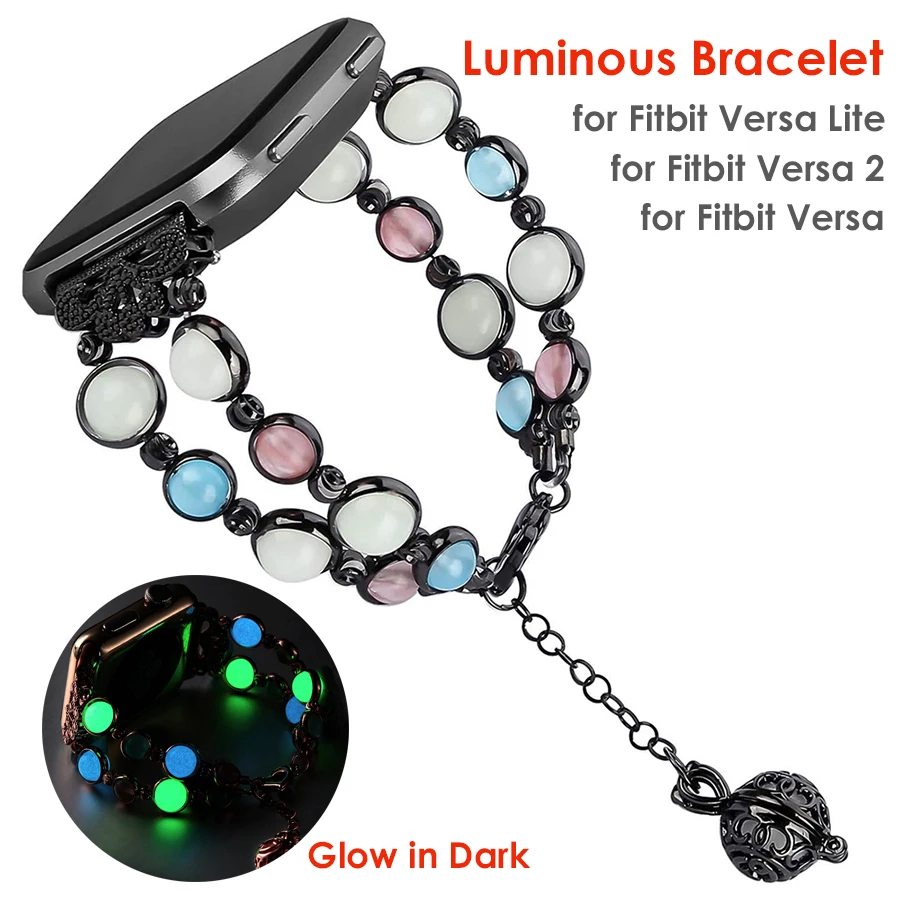 Night Luminous Pearl Bracelet for Fitbit Versa 2 3 Lite Sense Bands for Woman Luxury Beaded Handmade Strap Glow Dark Wristband
Night Luminous Pearl Bracelet for Fitbit Versa 2 3 Lite Sense Bands for Woman Luxury Beaded Handmade Strap Glow Dark Wristband